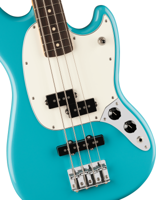 Player II Mustang Bass PJ, Rosewood Fingerboard - Aquatone Blue