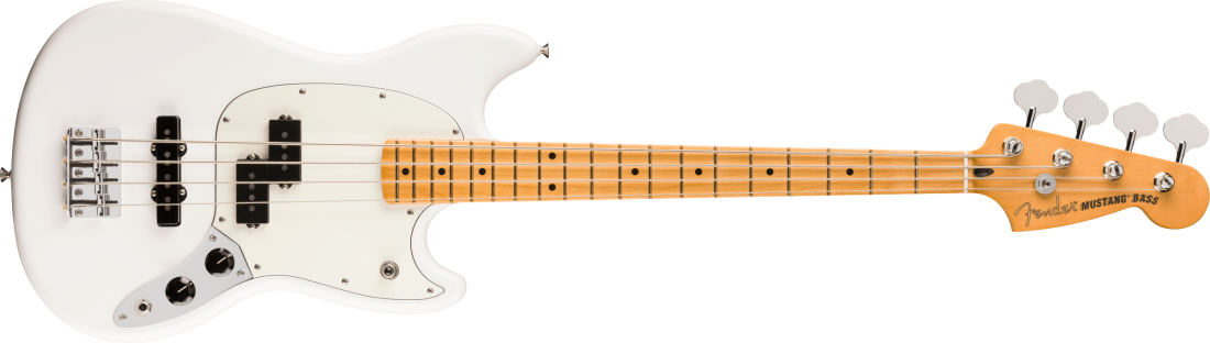 Player II Mustang Bass PJ, Maple Fingerboard - Polar White