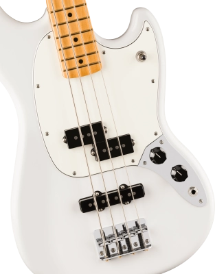 Player II Mustang Bass PJ, Maple Fingerboard - Polar White