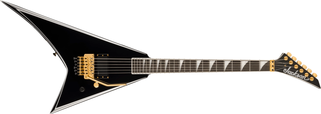 Concept Series Limited Edition Rhoads RR24 FR H, Ebony Fingerboard - Black with White Pinstripes