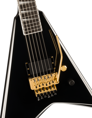 Concept Series Limited Edition Rhoads RR24 FR H, Ebony Fingerboard - Black with White Pinstripes