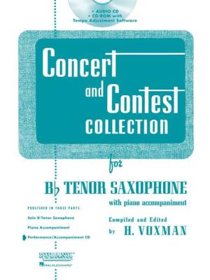Rubank Publications - Collection de concerts et de concours pour le saxophone tnor en Sib - CD daccompagnement