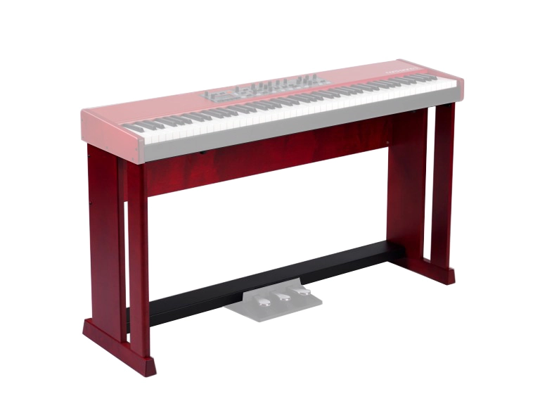 Wood Keyboard Stand V4 - Red Matte Finish