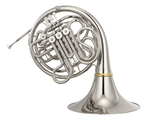 Yamaha Band - Professional Kruspe Wrap Double French Horn with Detachable Bell - Silver Nickel