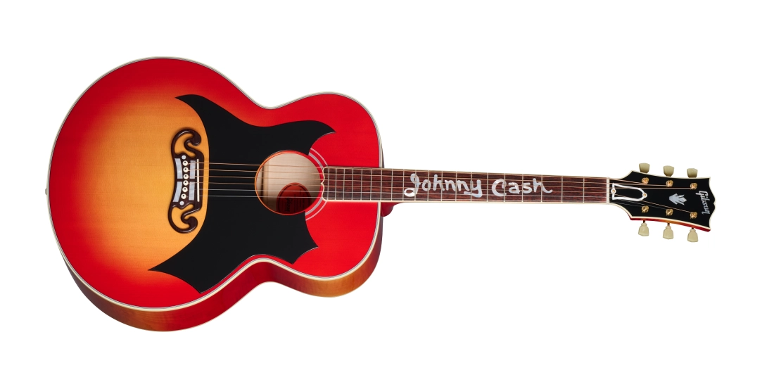 Limited Edition Johnny Cash SJ-200 Acoustic Guitar with Hardshell Case - Vintage Cherry Sunburst