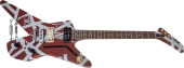 EVH - Striped Series Shark, Pau Ferro Fingerboard - Burgundy with Silver Stripes