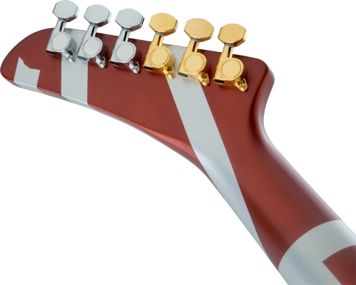 Striped Series Shark, Pau Ferro Fingerboard - Burgundy with Silver Stripes