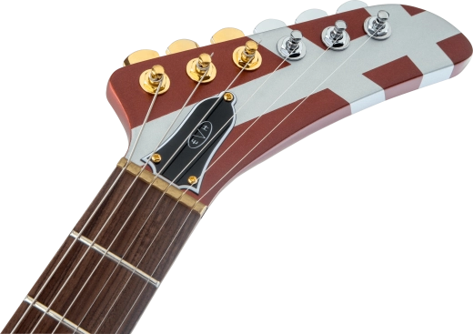 Striped Series Shark, Pau Ferro Fingerboard - Burgundy with Silver Stripes