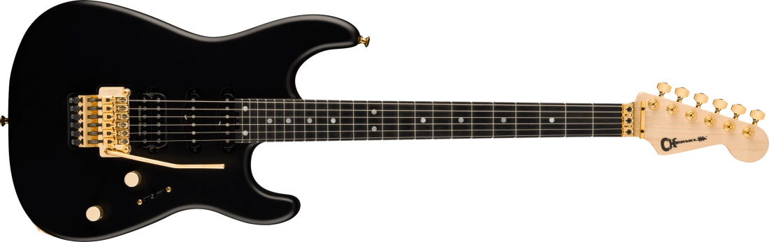 MJ San Dimas Style 1 HSS FR E, Ebony Fingerboard - Satin Black