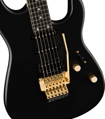 MJ San Dimas Style 1 HSS FR E, Ebony Fingerboard - Satin Black