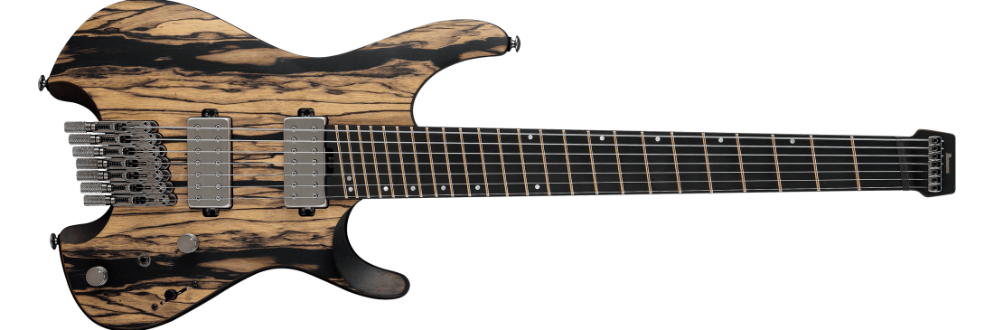 QX527PE Headless 7-String Electric Guitar with Gigbag - Natural Flat