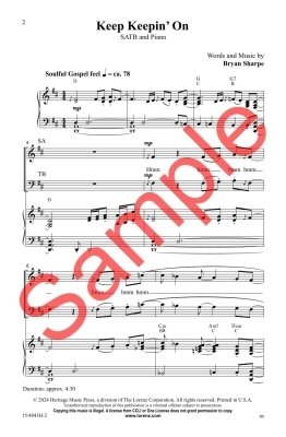 Keep Keepin\' On - Sharpe - SATB