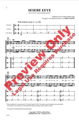 Sesere Eeye - Traditional/Gilpin - SATB
