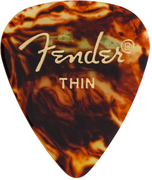 Classic Celluloid Tortoise Shell Guitar Picks, 351 Shape - Thin (144 Pack)