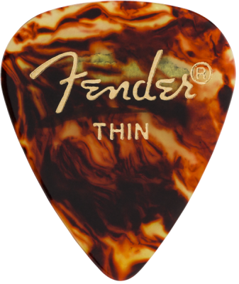 Fender - Classic Celluloid Tortoise Shell Guitar Picks, 351 Shape - Thin (144 Pack)