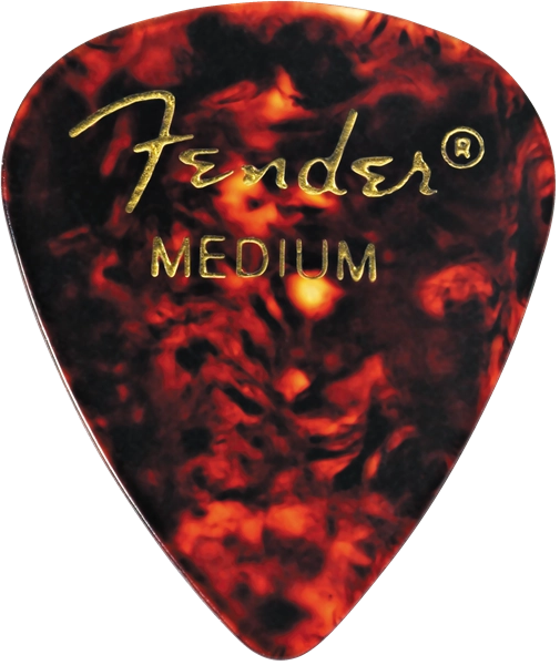 Classic Celluloid Tortoise Shell Guitar Picks, 351 Shape - Medium (144 Pack)