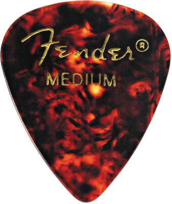 Fender - Classic Celluloid Tortoise Shell Guitar Picks, 351 Shape - Medium (144 Pack)