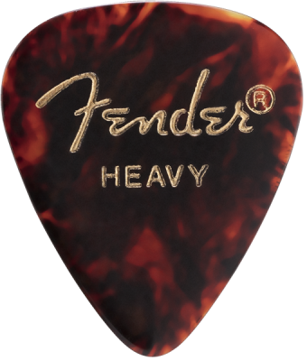 Fender - Classic Celluloid Tortoise Shell Guitar Picks, 351 Shape - Heavy (144 Pack)