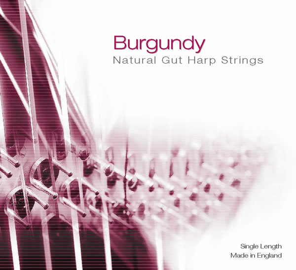 Burgundy Gut Harp String - 4th Octave, F String