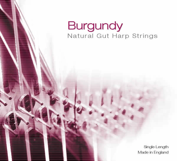 Burgundy Gut Harp String - 3rd Octave, C String