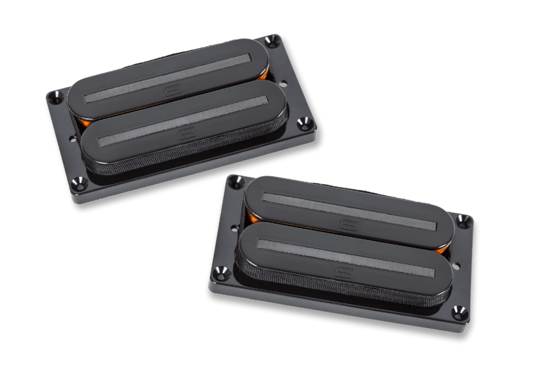 Slug Rail Humbucker Pickup Set - Black