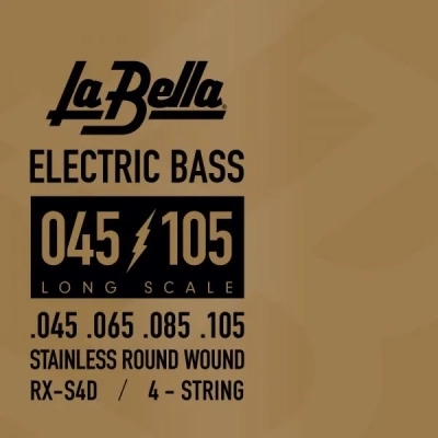 La Bella - RX-S4D Stainless Steel Round Wound Bass String Set (45-105)