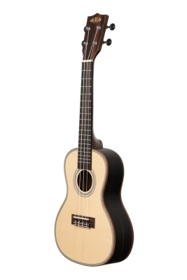 Solid Spruce Top Striped Ebony Concert Ukulele