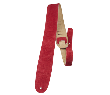 Perris Leathers Ltd - 2.5 Red Soft Suede Guitar Strap