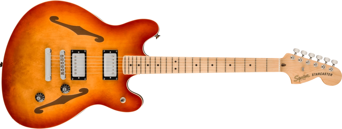 Affinity Series Starcaster Deluxe, Maple Fingerboard - Sienna Sunburst