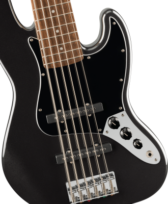 Affinity Series Jazz Bass VI, Laurel Fingerboard - Black Metallic