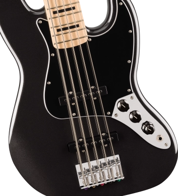 Affinity Series Active Jazz Bass V, Maple Fingerboard - Black Metallic