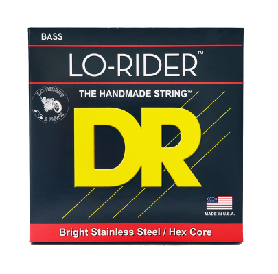 DR Strings - Lo-Rider Hex Core Stainless Steel 5-String Bass Strings - Medium-Heavy Gauge (45-130)