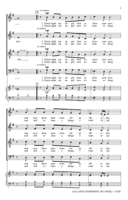 Lullabye (Goodnight, My Angel) - Joel/Lawson - SATB