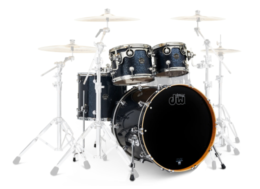 Drum Workshop - Limited Edition Performance Series 4-Piece Shell Pack (22,10,12,16) - Black Sparkle