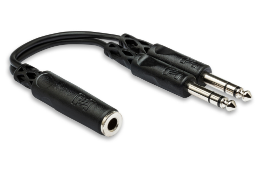 Hosa - Y Cable, 1/4 in TRS-F to Dual 1/4 in TRS