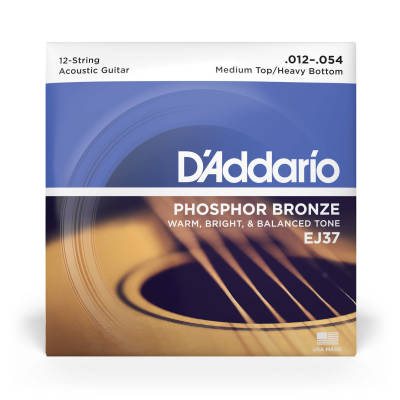 EJ37 - Phosphor Bronze 12-String M-Top H-Btm 12-54