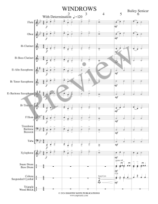 Windrows - Senicar - Concert Band - Gr. 0.5