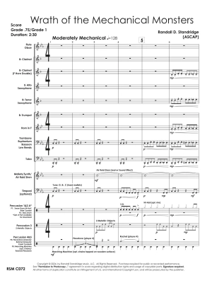 Wrath of the Mechanical Monsters - Standridge - Concert Band - Gr. 0.5-1