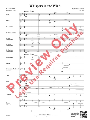 Whispers in the Wind, Op. 248 - Sheldon - Concert Band - Gr. 1