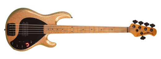Ernie Ball Music Man - DarkRay 5 String Bass with Case - Gold Bar