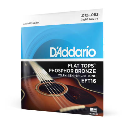 DAddario - EFT16 - Flat Tops Phosphor Bronze Reg. Light 12-53