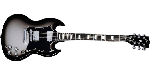 Gibson - SG Standard Electric Guitar with Softshell Case - Ebony Silverburst