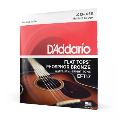 DAddario - EFT17 - Flat Tops Phosphor Bronze Medium 13-56