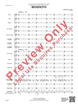 Behemoth - Sims - Concert Band - Gr. 2.5