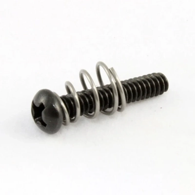 All Parts - Single Coil Pickup Screws with Springs - Black (8-Pack)