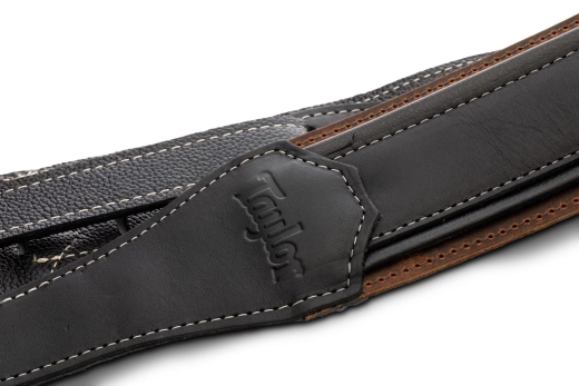 2.5\'\' American Dream Leather Strap with White Stitching - Brown/Black