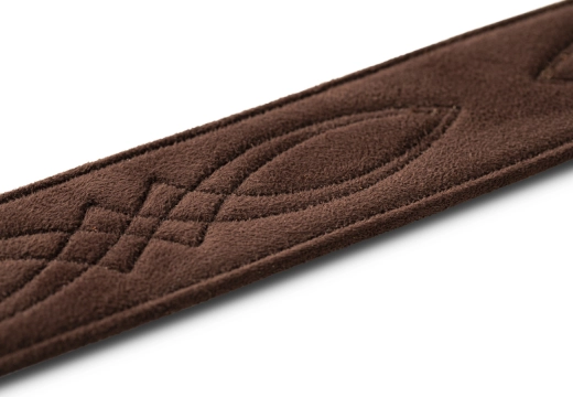 2\'\' Vegan Leather Strap with Stitching - Chocolate Brown