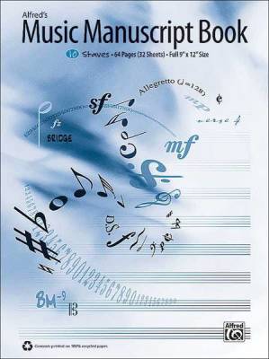 Alfred Publishing - Alfreds Music Manuscript Book, 10-Stave