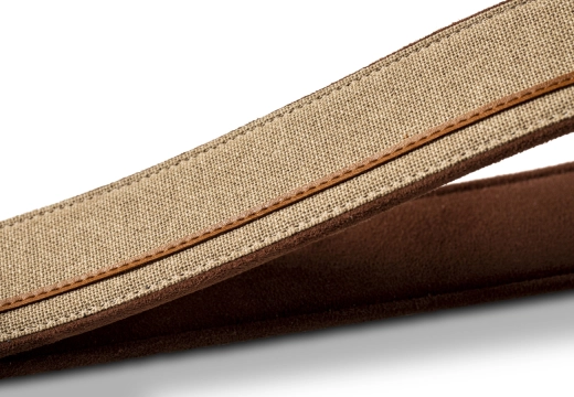 2.5\'\' Vegan Leather Strap with Natural Textile - Tan