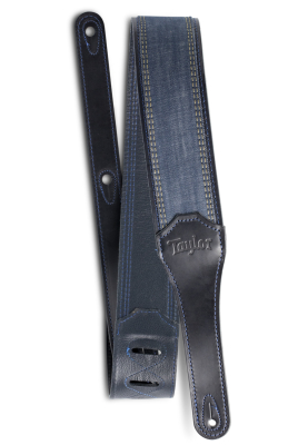 Taylor Guitars - 2.5 Blue Denim Strap with Navy Leather Edges
